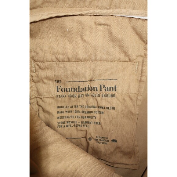 Taylor Stitch Khakis Pants Brown Tan Foundation Democratic Huckleberry 34 x 32 - Picture 9 of 9
